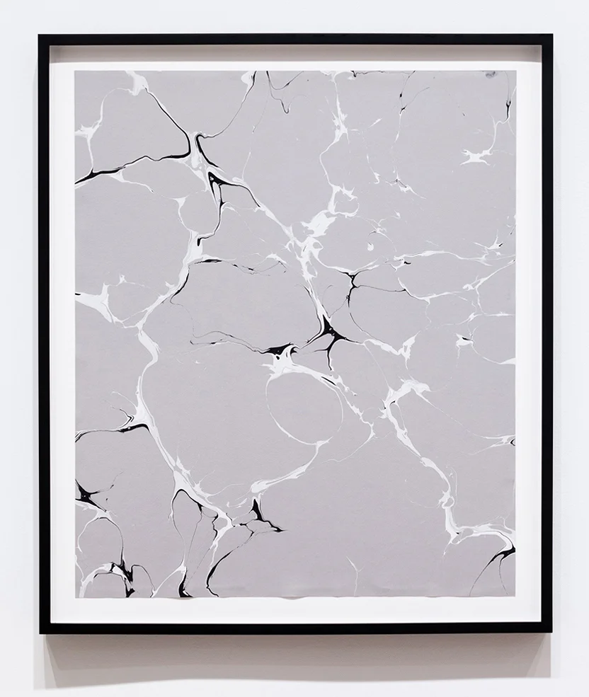   Its Remaining Presence , 2012 Hand marbled paper 18 x 24 inches 