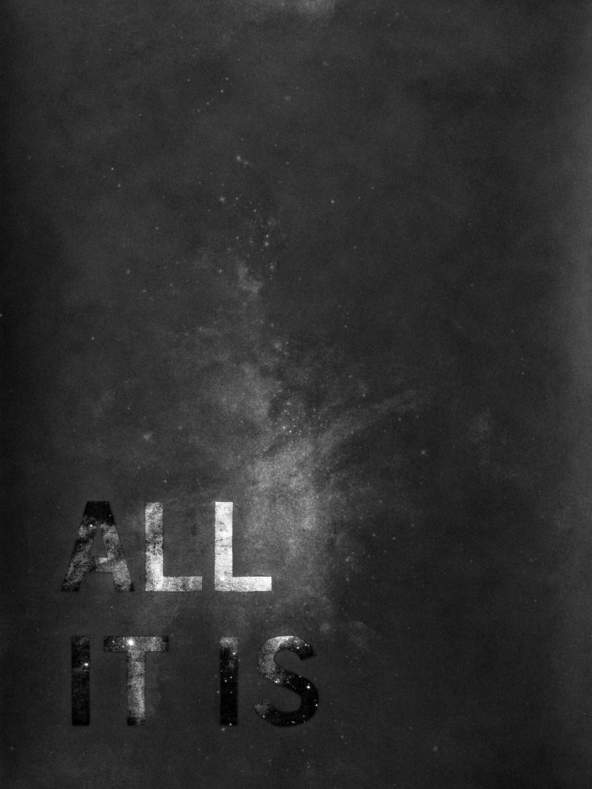   All It Is, And Ever Was, And Ever Will Be , 2010 Graphite over silkscreen on paper 18 x 24 inches 
