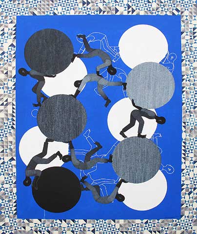 SISYPHUS XI, Paulo Vinulan, Acrylic on Canvas, 2015