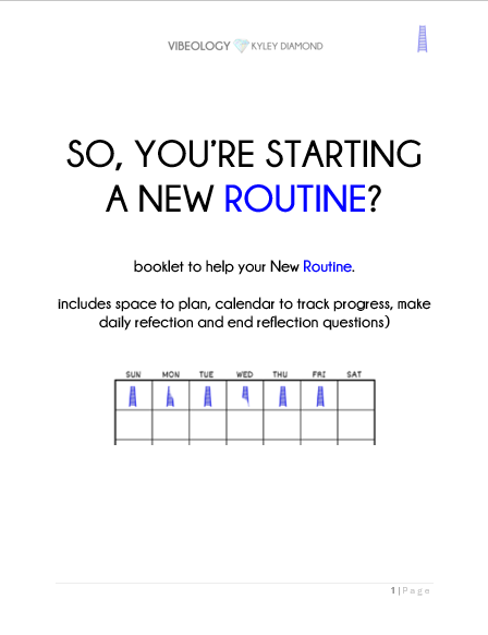 SO, YOU'RE STARTING A NEW ROUTINE??? daily chart.