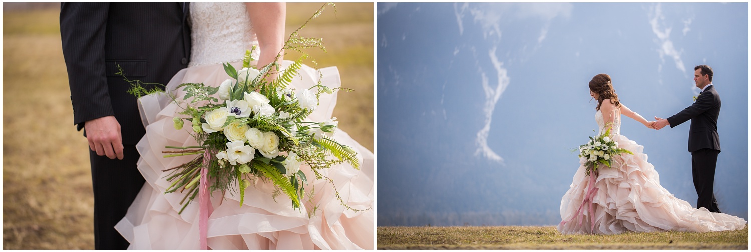 Amazing Day Photography - Fraser River Lodge Styled Session - Woodland Wedding - Green Tones - Green and White Wedding - Blush Wedding Dress - Morilee Wedding Dress - BC Wedding (45).jpg