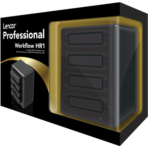Lexar Professional Workflow HR1 Four-Bay USB 3.0 Reader Hub LRWHR1RBNA 
