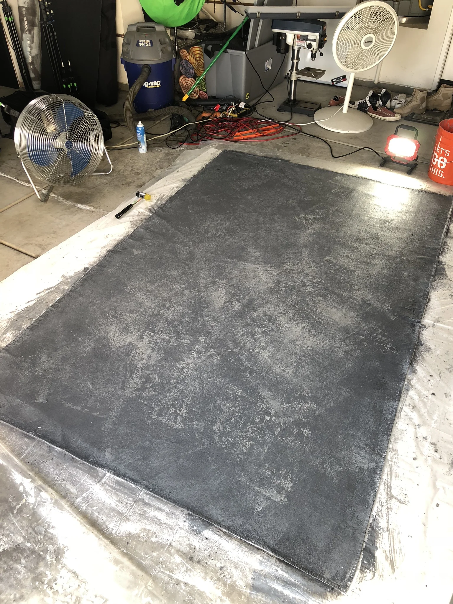 The finished second backdrop.