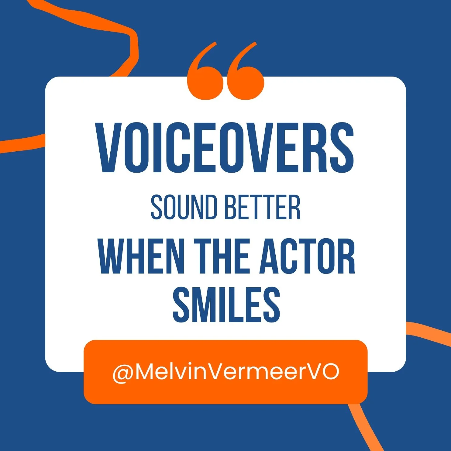 Depending on the script of course, smiling can help with the delivery. Next to the fact it&rsquo;s good for endorfines it also helps the delivery to be clear.
😁
When I smile whilst reading my script I feel joyful about bringing the message across. I