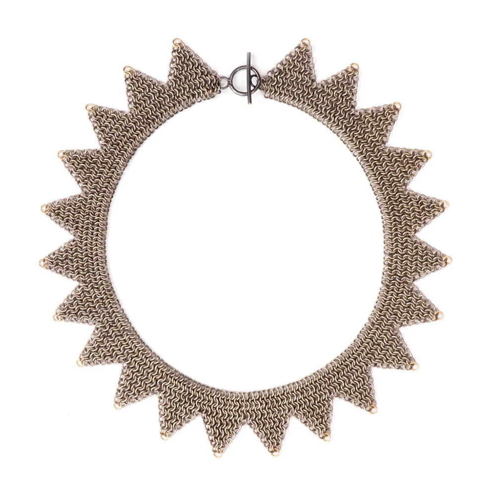 Titanium and 18ct Gold Jester Necklace