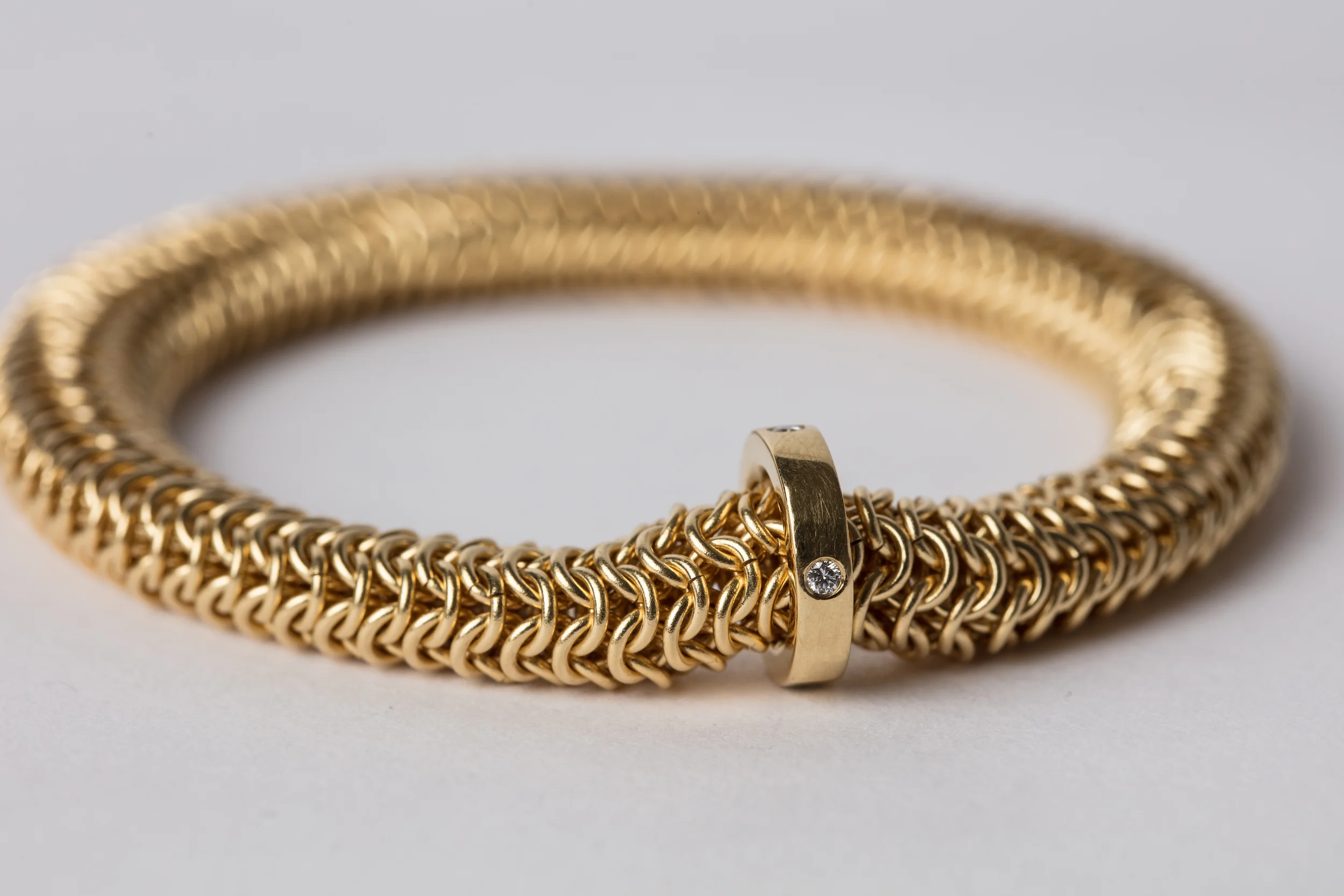 18ct Gold Tube Bracelet with 18ct Gold and Diamond Runner copy.jpg