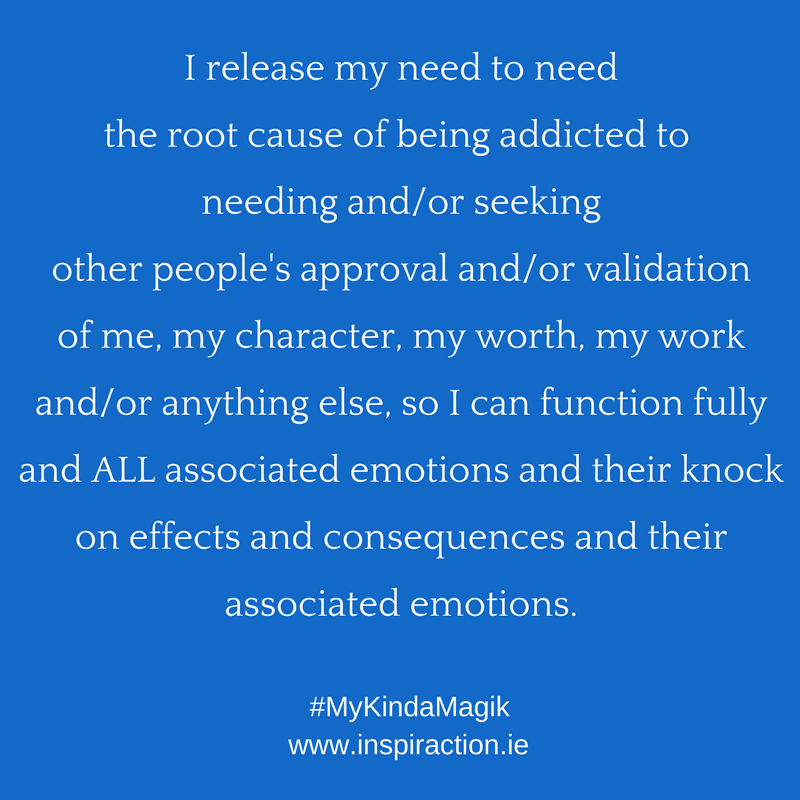 Releasing the need for approval and validation by others