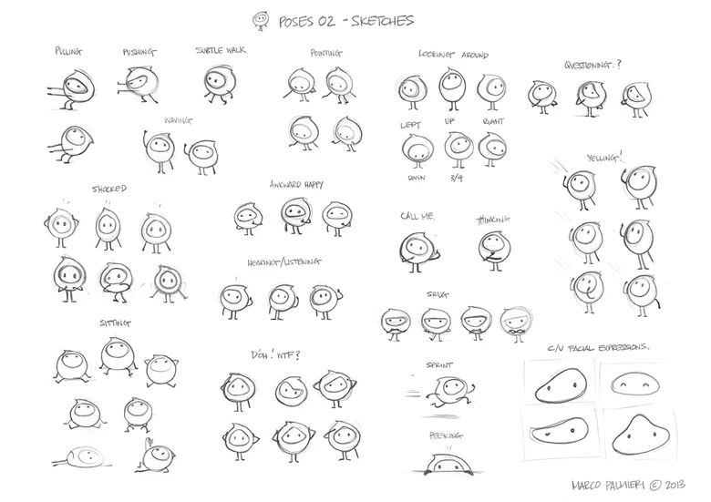 Optus_Poses_Sketches