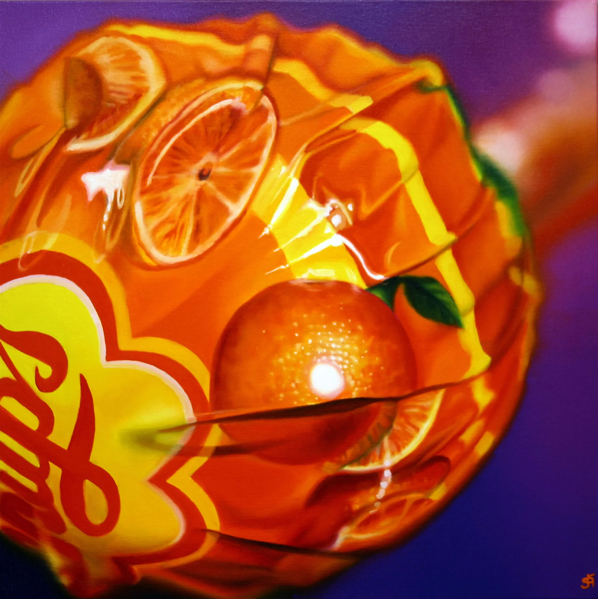Orange Pop 50x50cm 2009