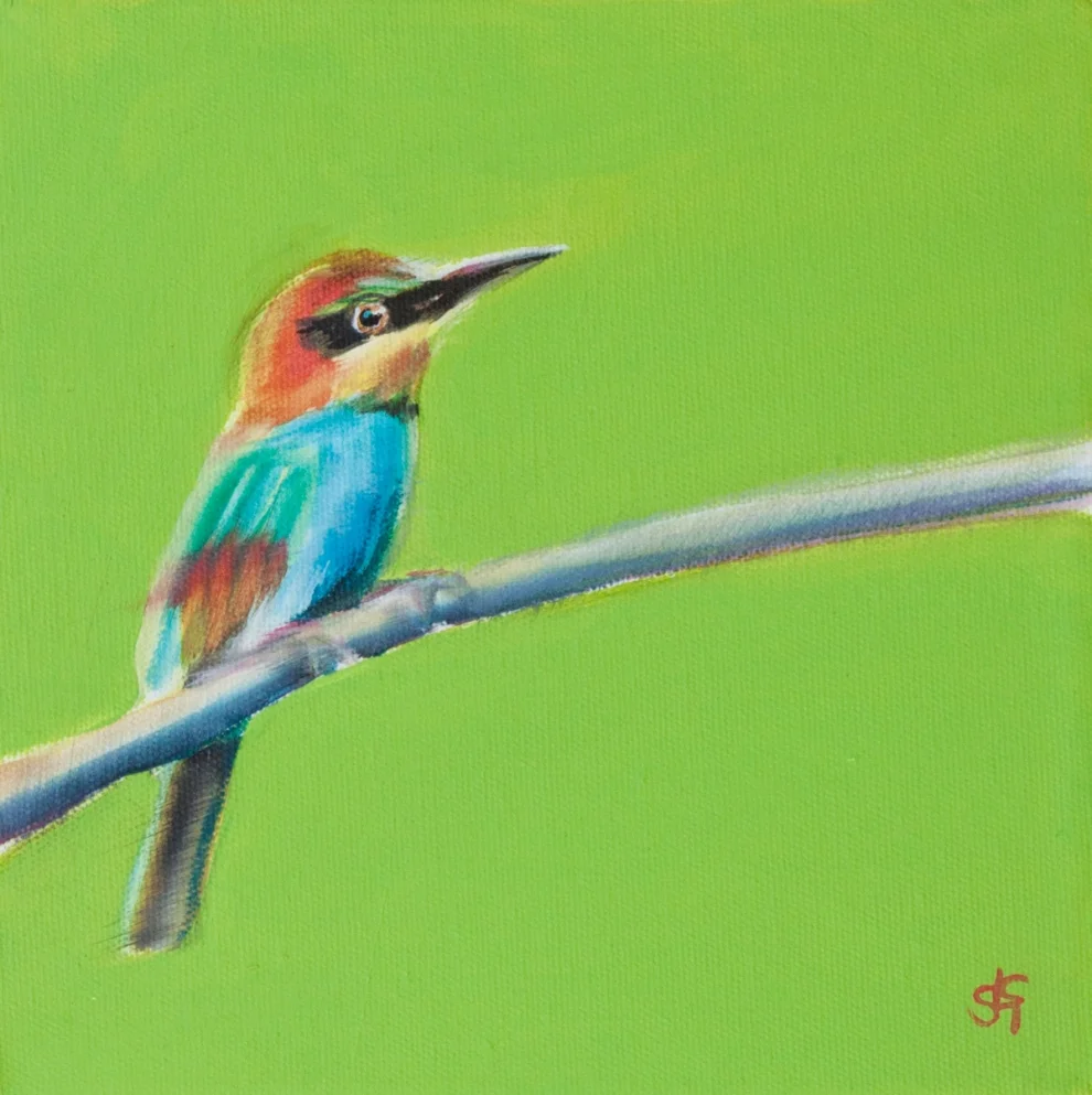 Bee Eater Lime (Cassie) 20x20cm