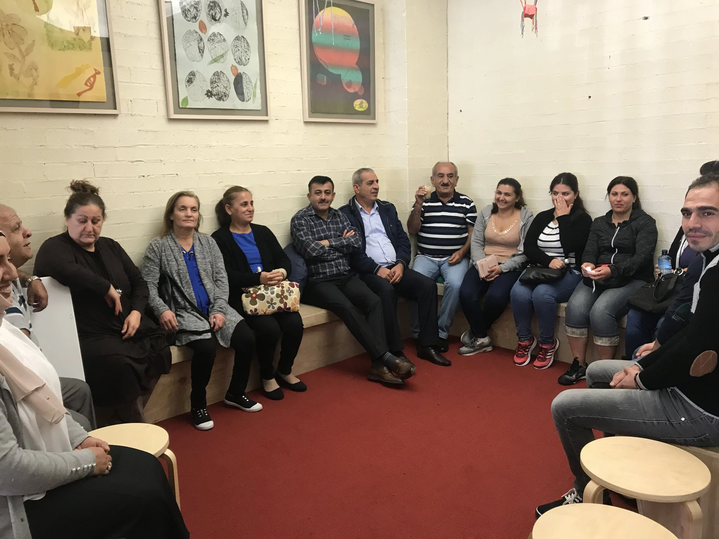 English Conversation Lab at Lost In Books, a weekly gathering of newly arrived community members to practice useful English