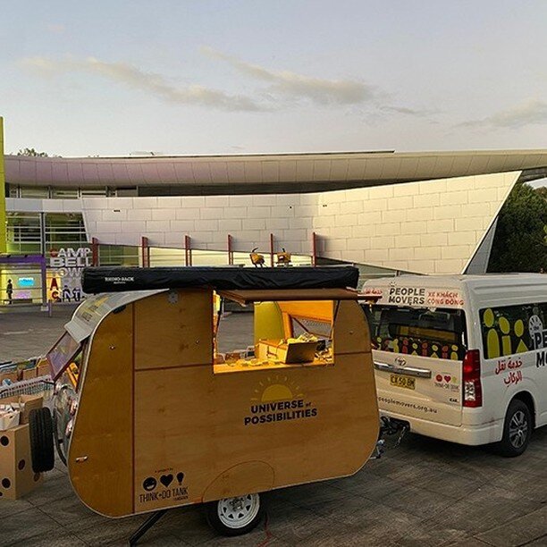 WE rolled up to @campbelltownartscentre Sundown event last week with our beautiful caravan -  called The Universe of Possibilities -  full of gorgeous books from LOST IN BOOKS  and a multilingual storyteller 

Free storytelling for children and every