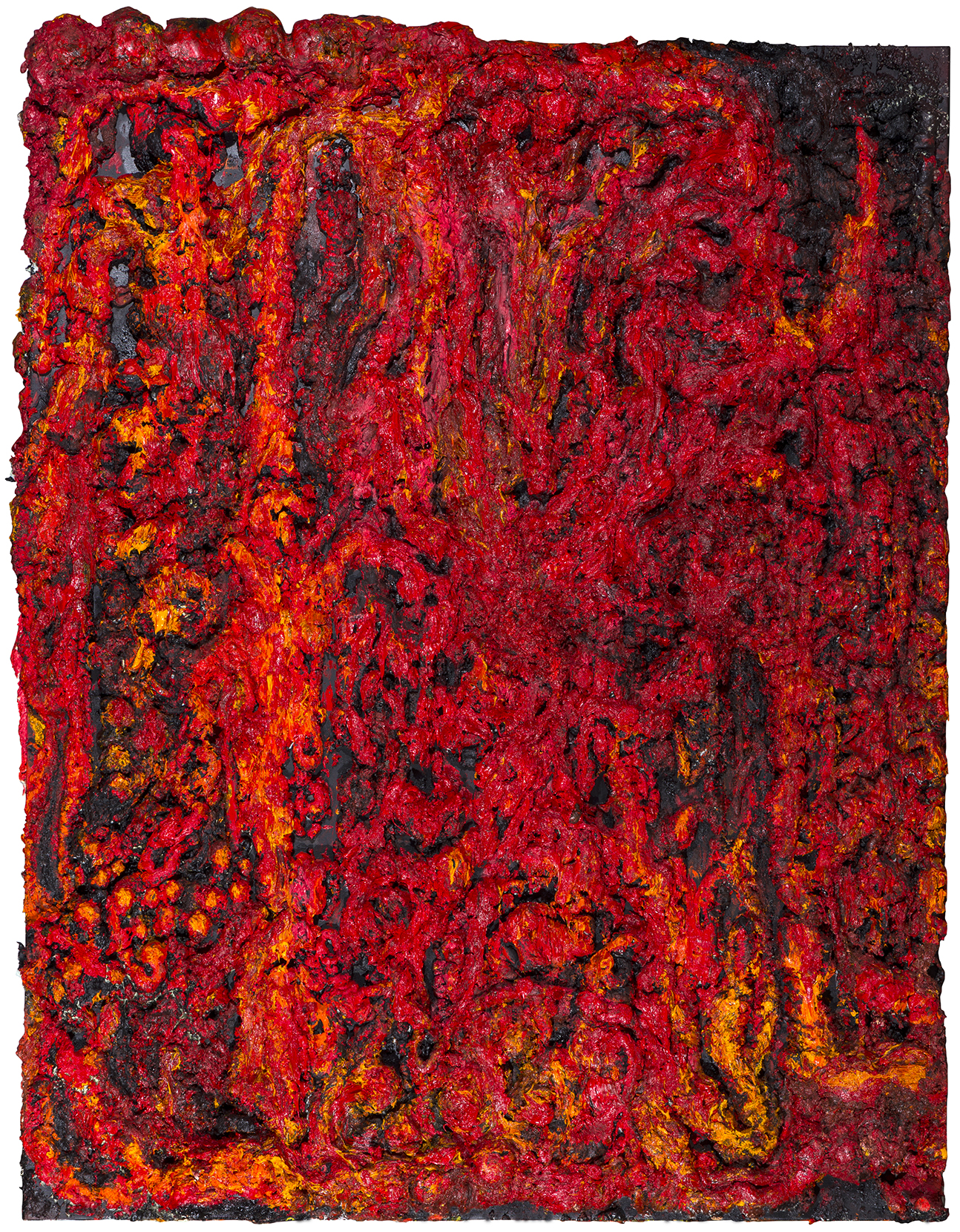  Magma Mutant, 2017 Oil, gesso, acrylic, polyurethane foam on canvas 270 x 210 cm 