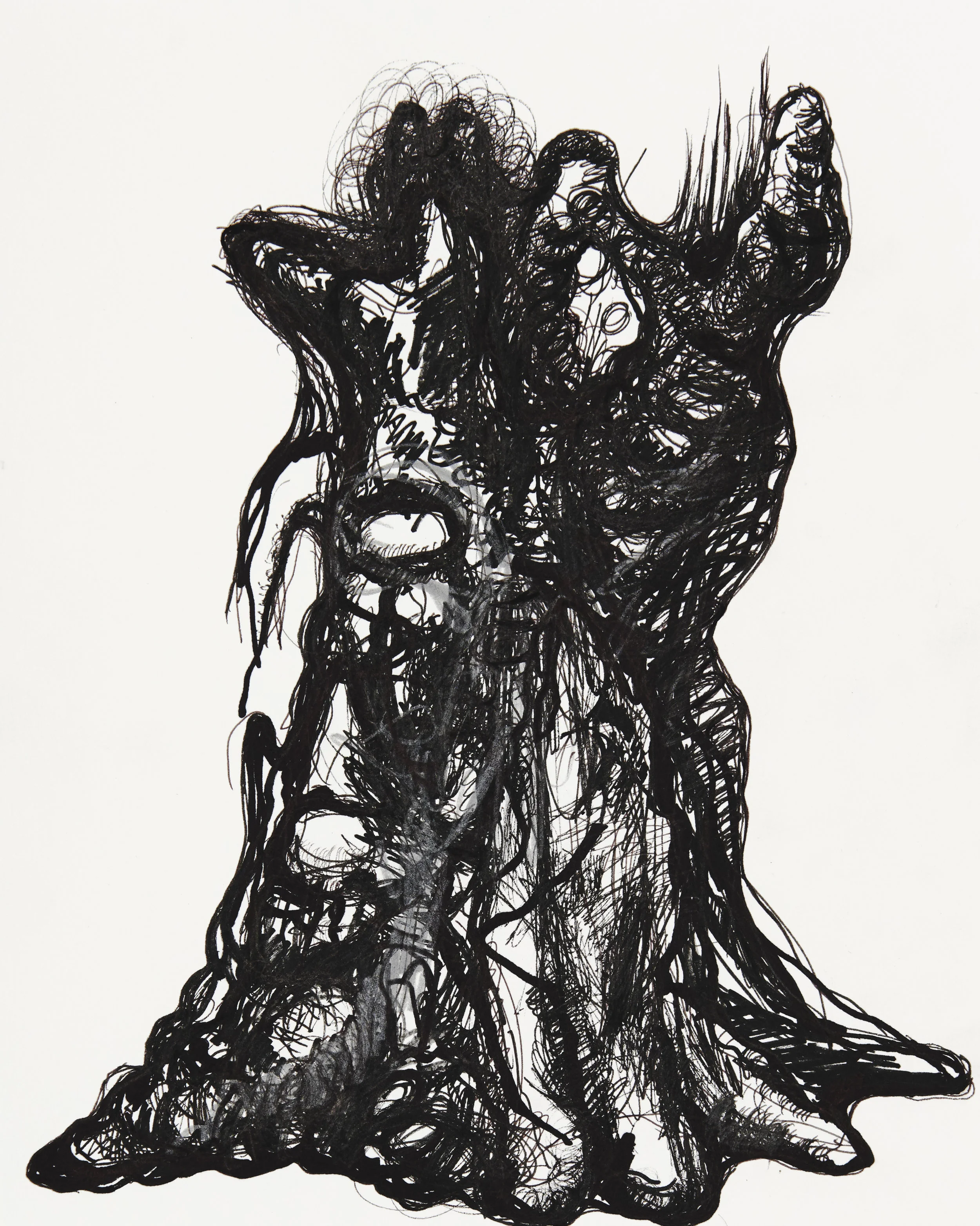 Mutant tree study, 2018 24 x 30 cm, Ink pen on paper