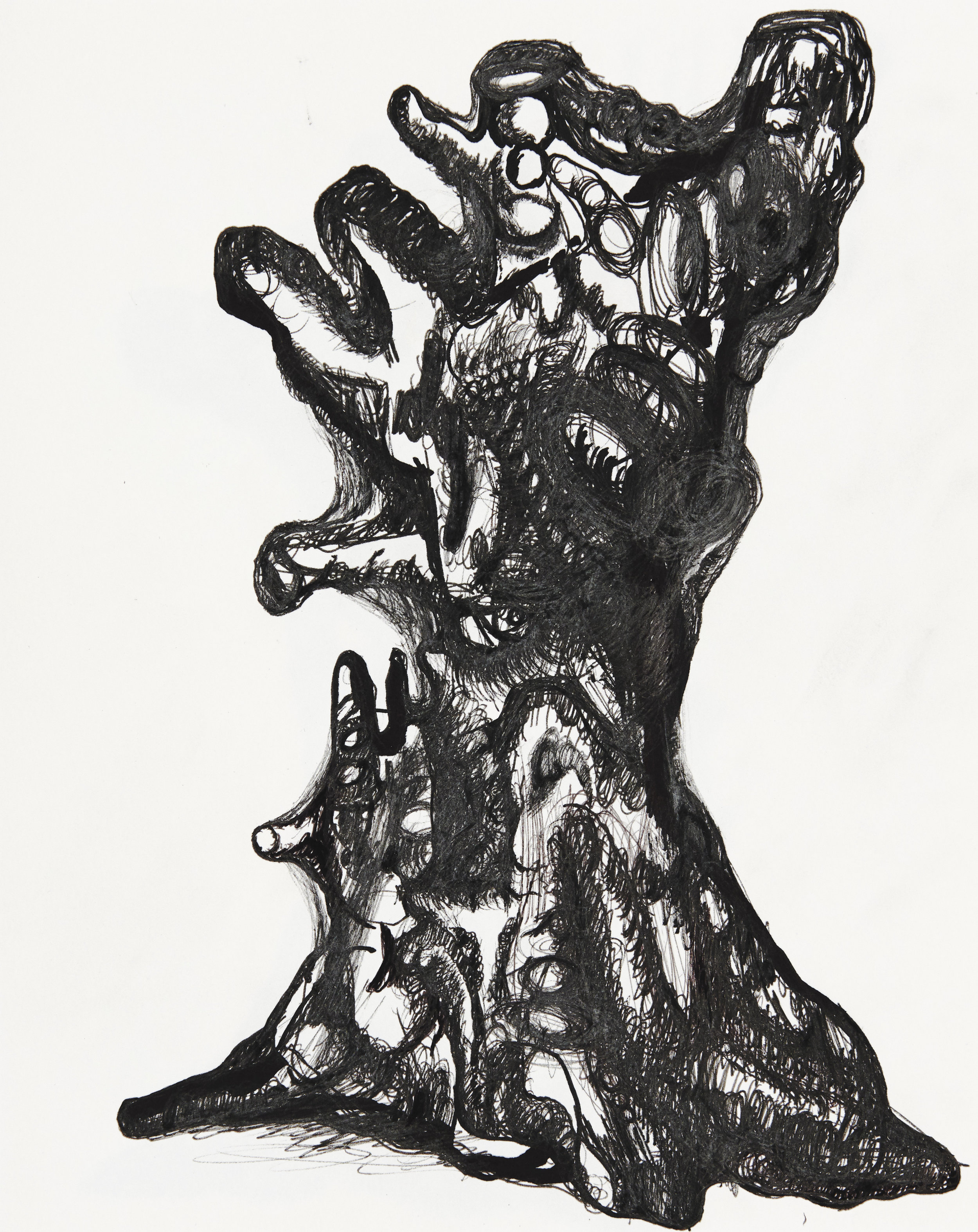  Magma tree, 2018 24 x 30 cm, Ink pen on paper 
