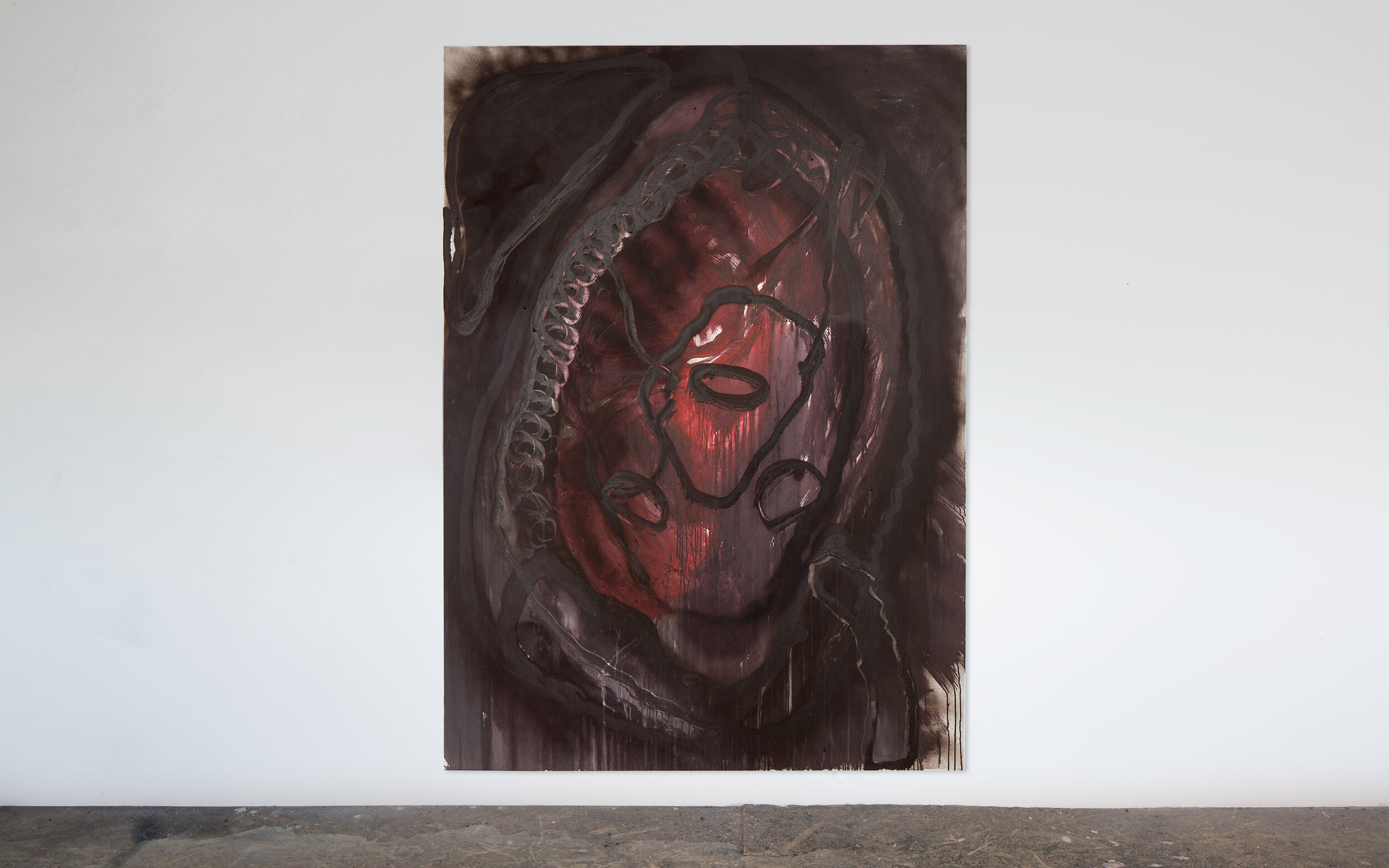  CORE, 210 x 150 x 4 cm, 2020, Acrylic and spray paint on canvas 