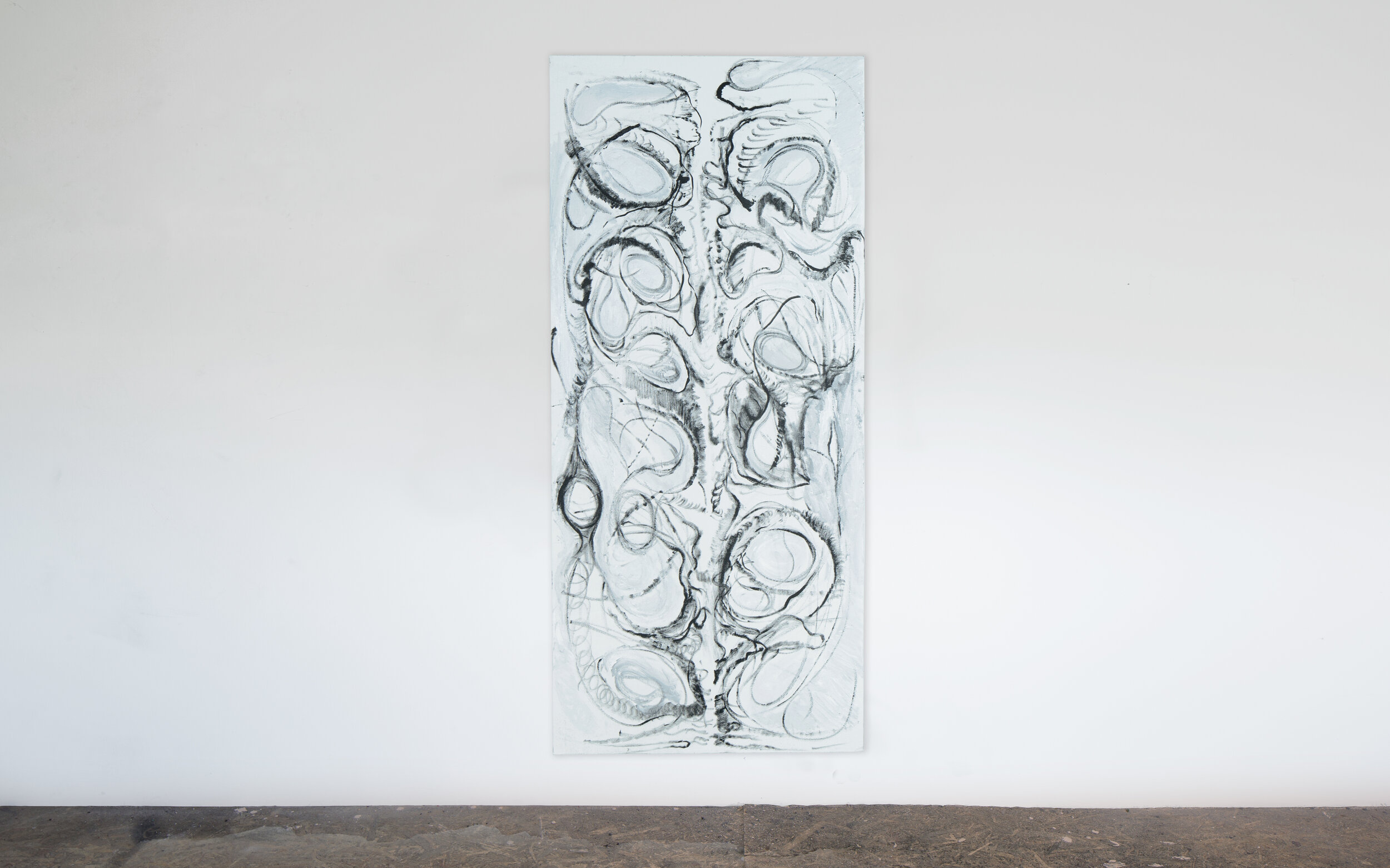  SPINE, 200 x 90 x 4 cm, 2020, Acrylic paint on canvas mounted on pvc xps panel 