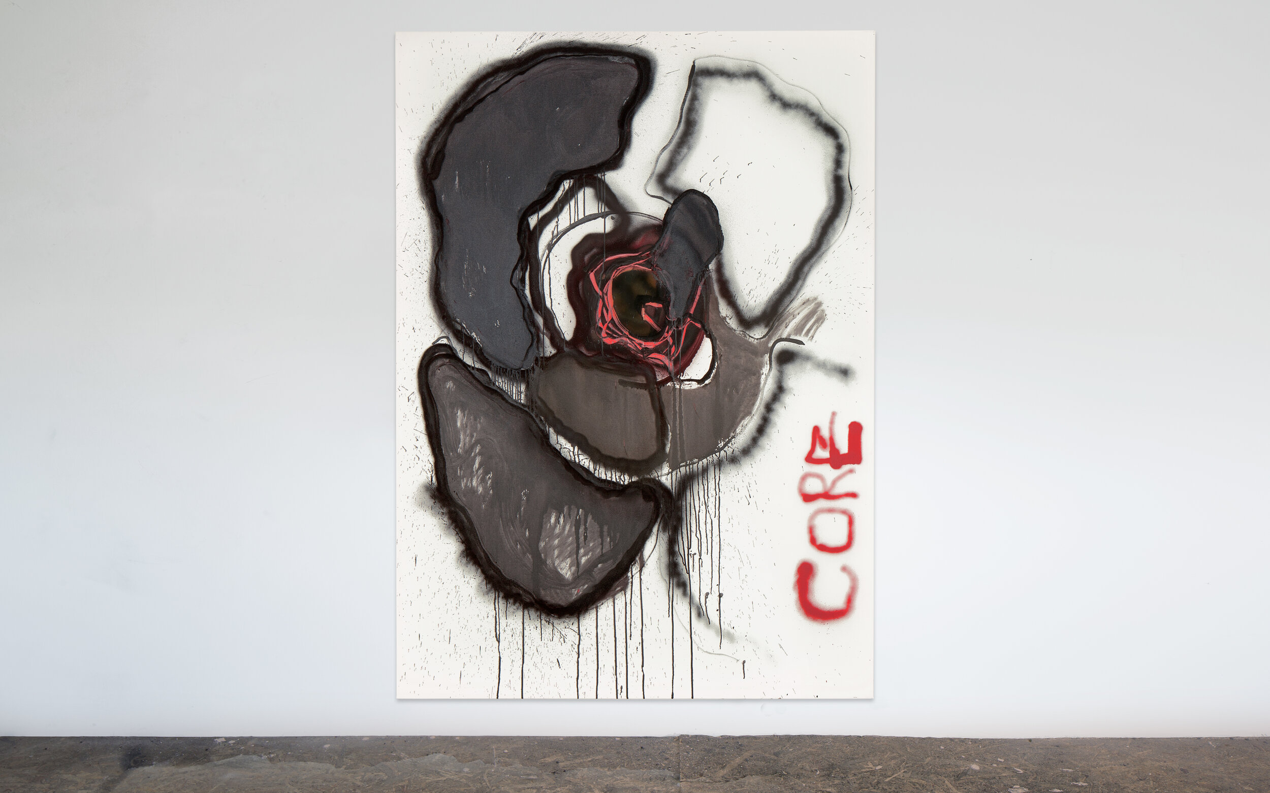  CORE, 210 x 150 x 4 cm, 2020, Acrylic and spray paint on canvas 