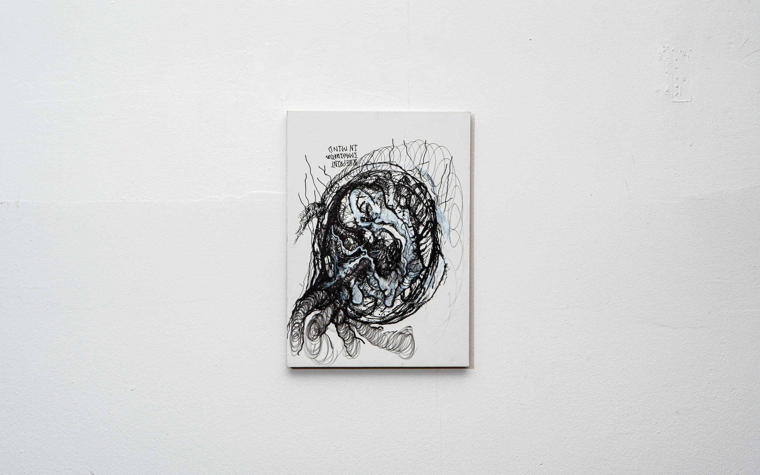  VOID EGG, 30 x 42 x 2 cm, 2020,   oil paint and ink on canvas mounted on wood panel 