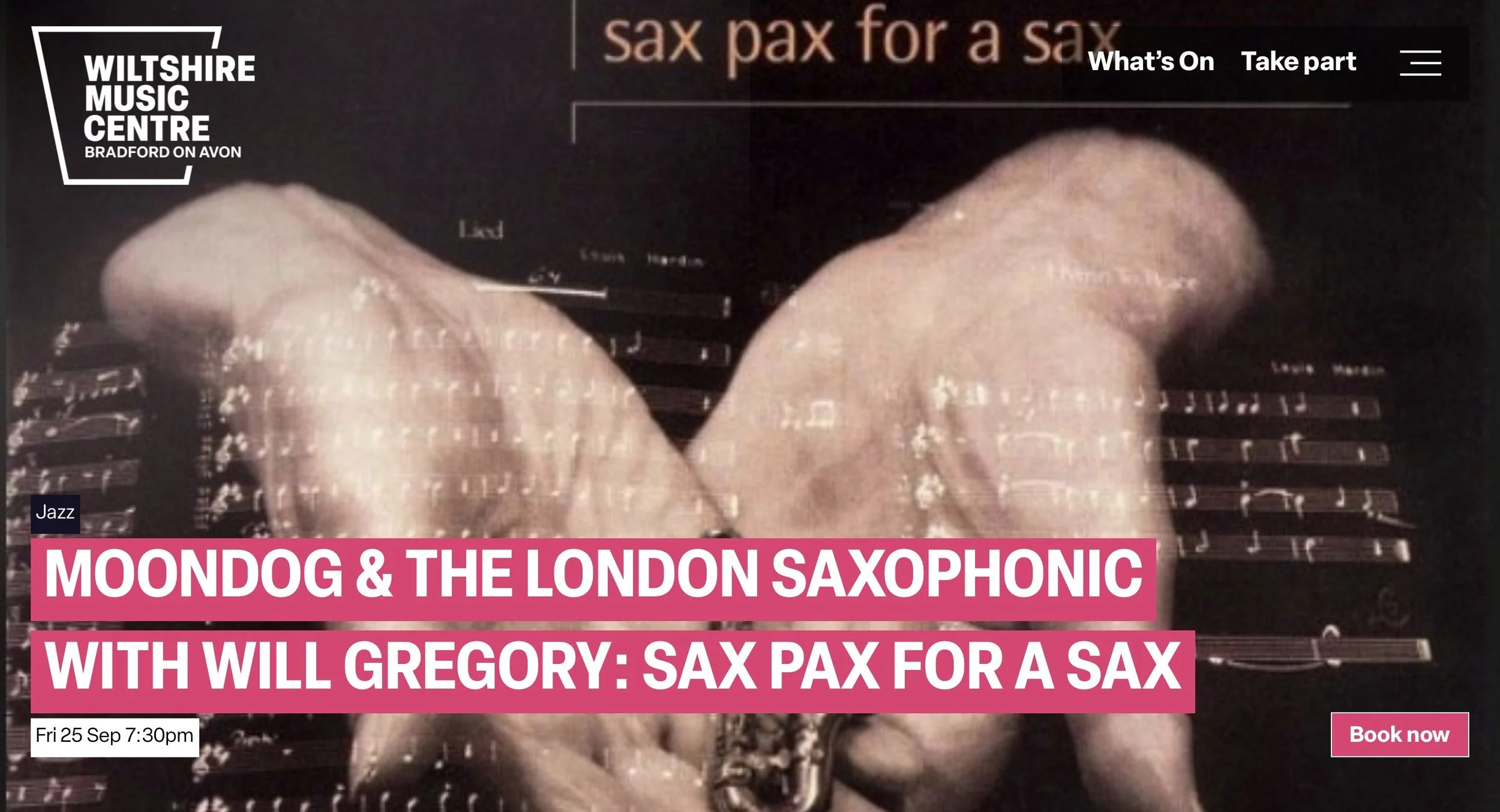Moondog and the London Saxaphonic with Will Gregory: Sax Pax for a Sax 