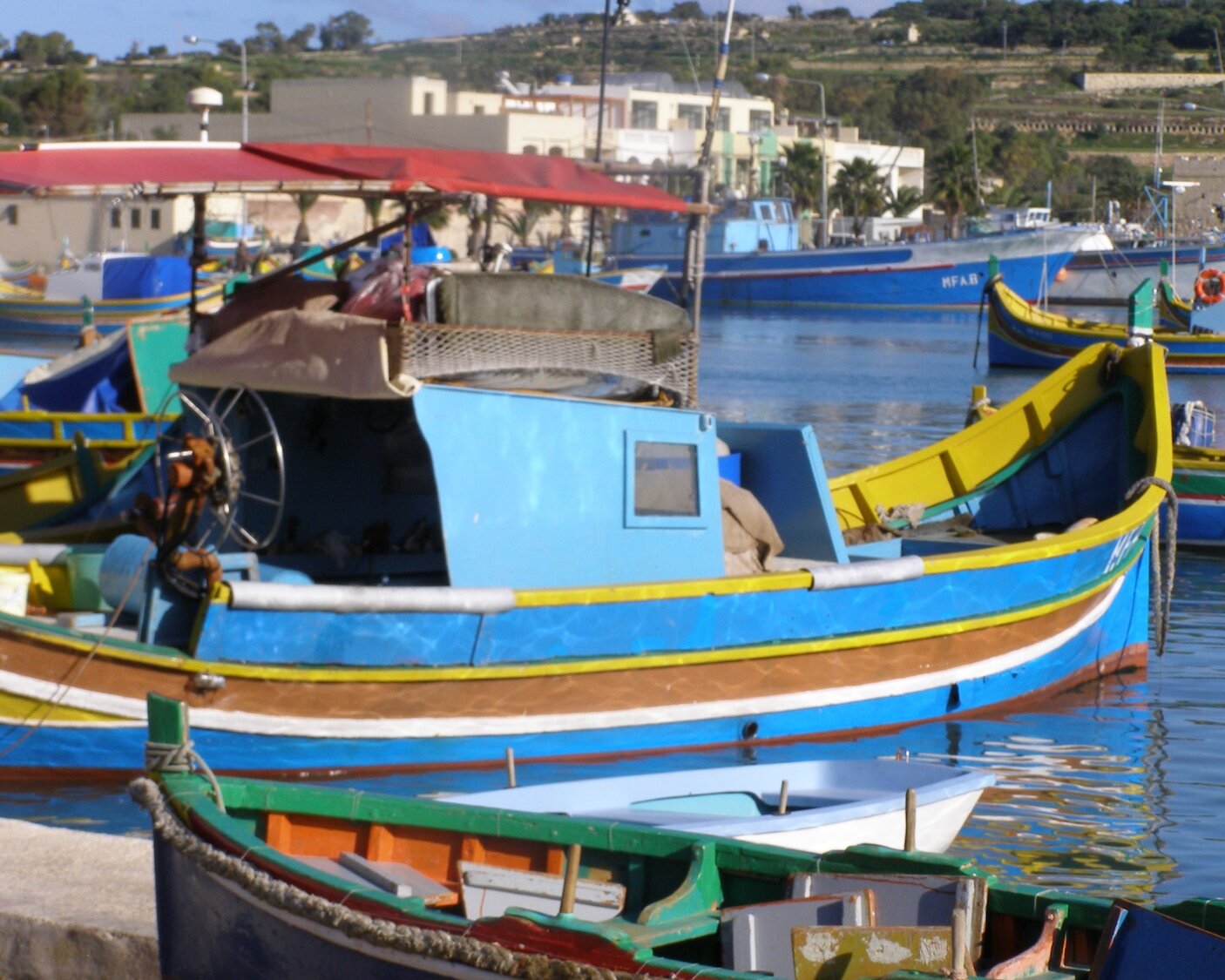 Colourful boats in Turkey