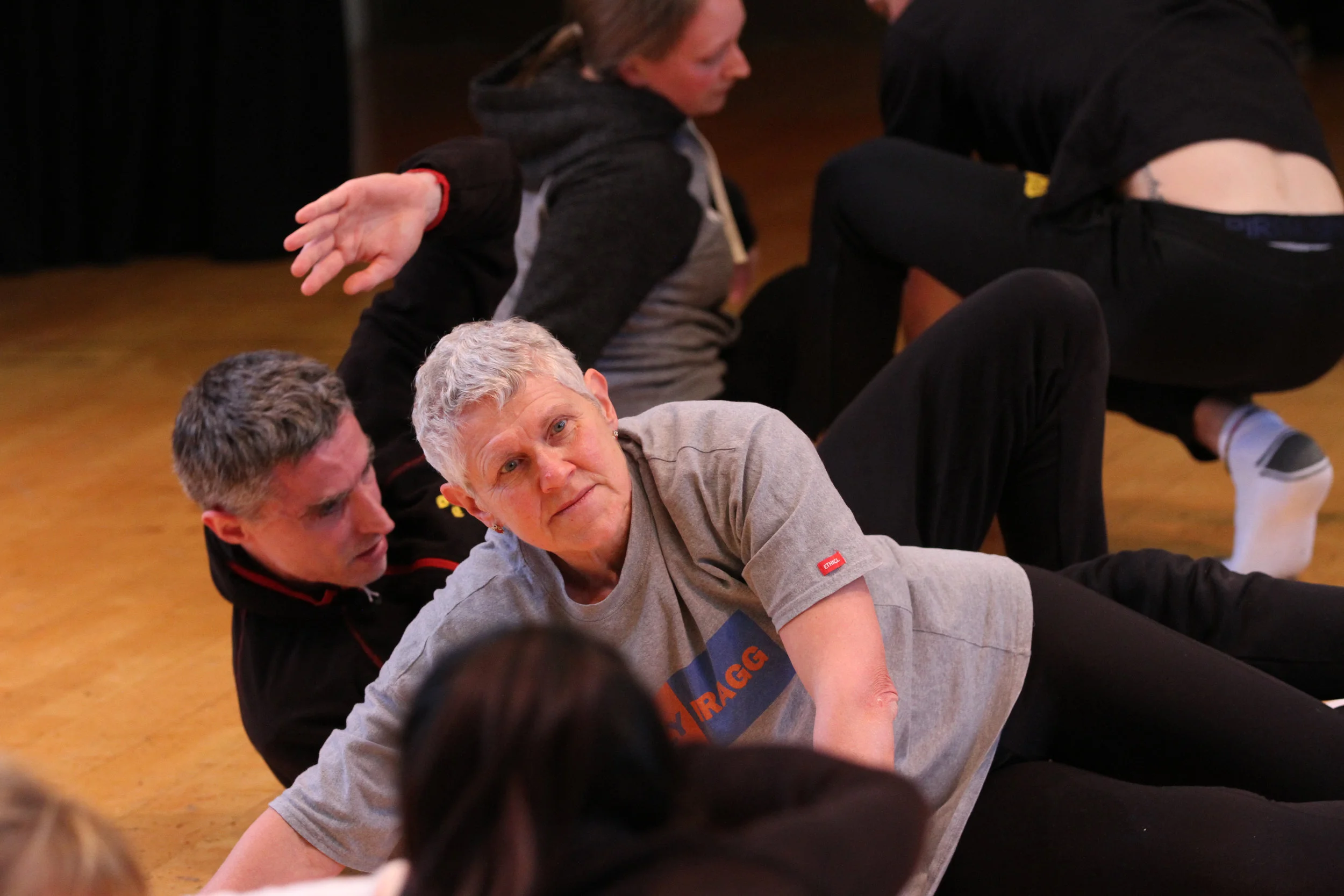 Jackie moving fearlessly, relaxed and thoughtlessly with coach Paul.