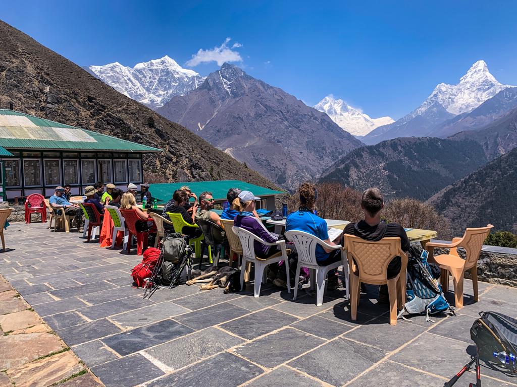 Group stop off for tea, lunch and take in the views.