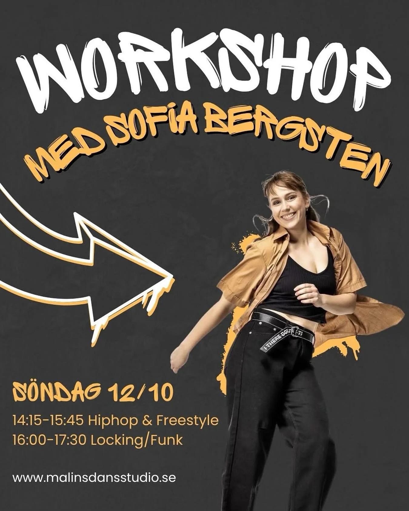 Workshop med Sofia Bergsten 🔥

P&aring; s&ouml;ndag g&auml;star Sofia oss p&aring; dansskolan och vi &auml;r s&aring; taggade - missa inte detta! 

Mer information p&aring; hemsidan: malinsdansstudio.se