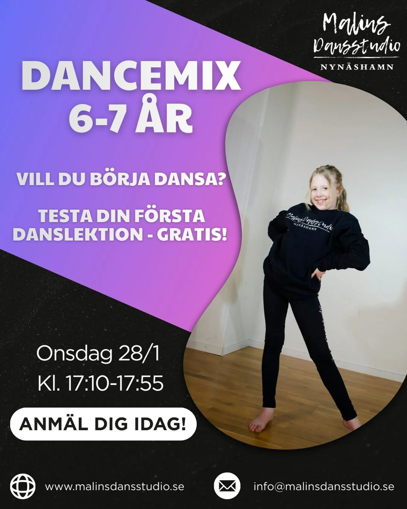 Kom och prova p&aring; Dancemix 6-7 &aring;r idag onsdag 28/1 ✨