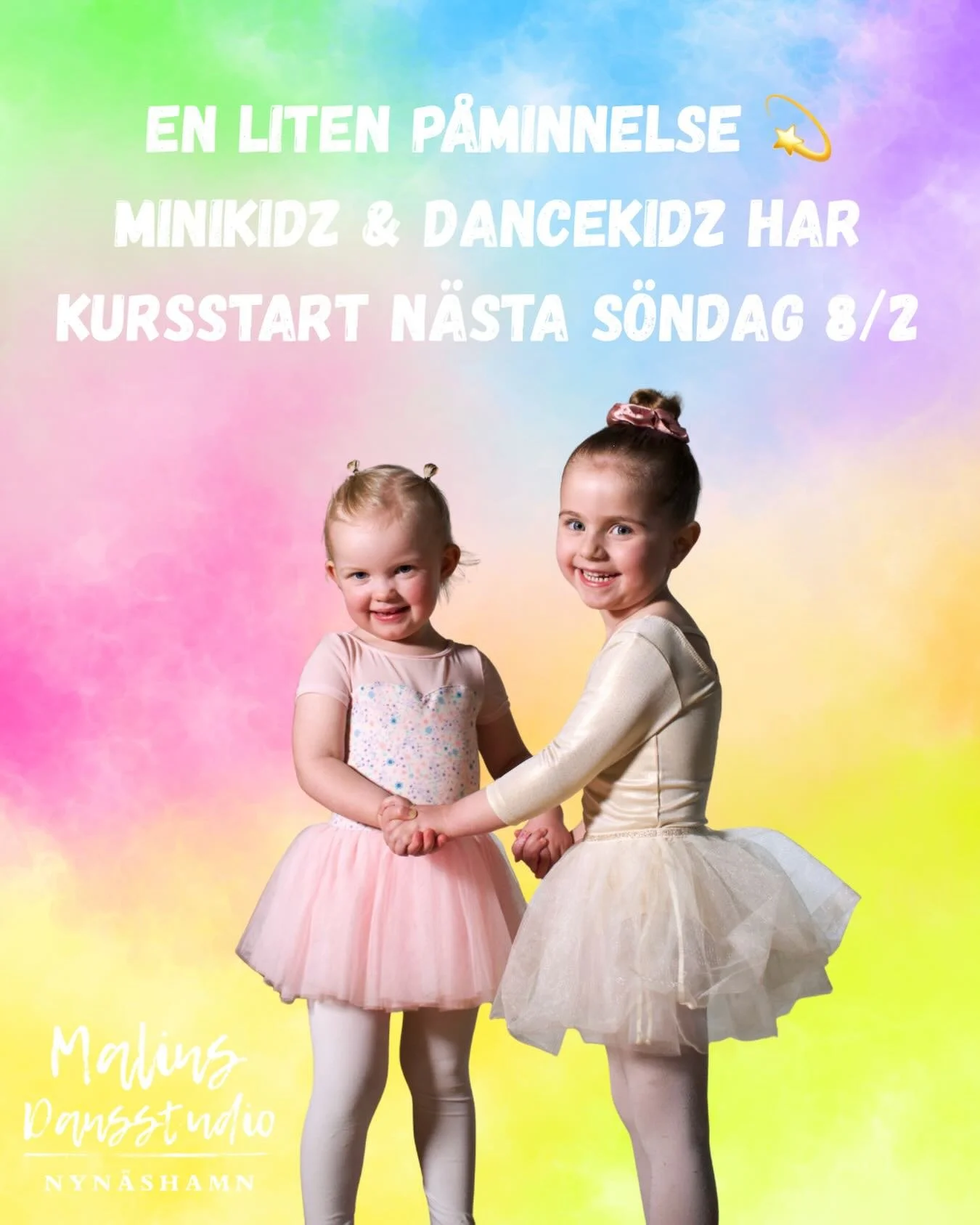 Vilken h&auml;rlig kursstartsvecka vi har haft! ✨

Nu ser vi fram emot fler starter n&auml;sta vecka:
Balettkidz - torsdag 5/2
Minikidz &amp; Dancekidz - s&ouml;ndag 8/2
