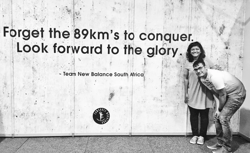 Rahul in the mean while keeps running away from all the work! (He ran 89Ks! in Comrades, South Africa)