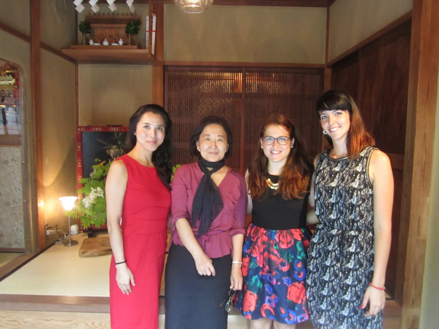 Visiting Kanda House (from left: Kayoko, Haruko, Giulia and Francesca) June 2015