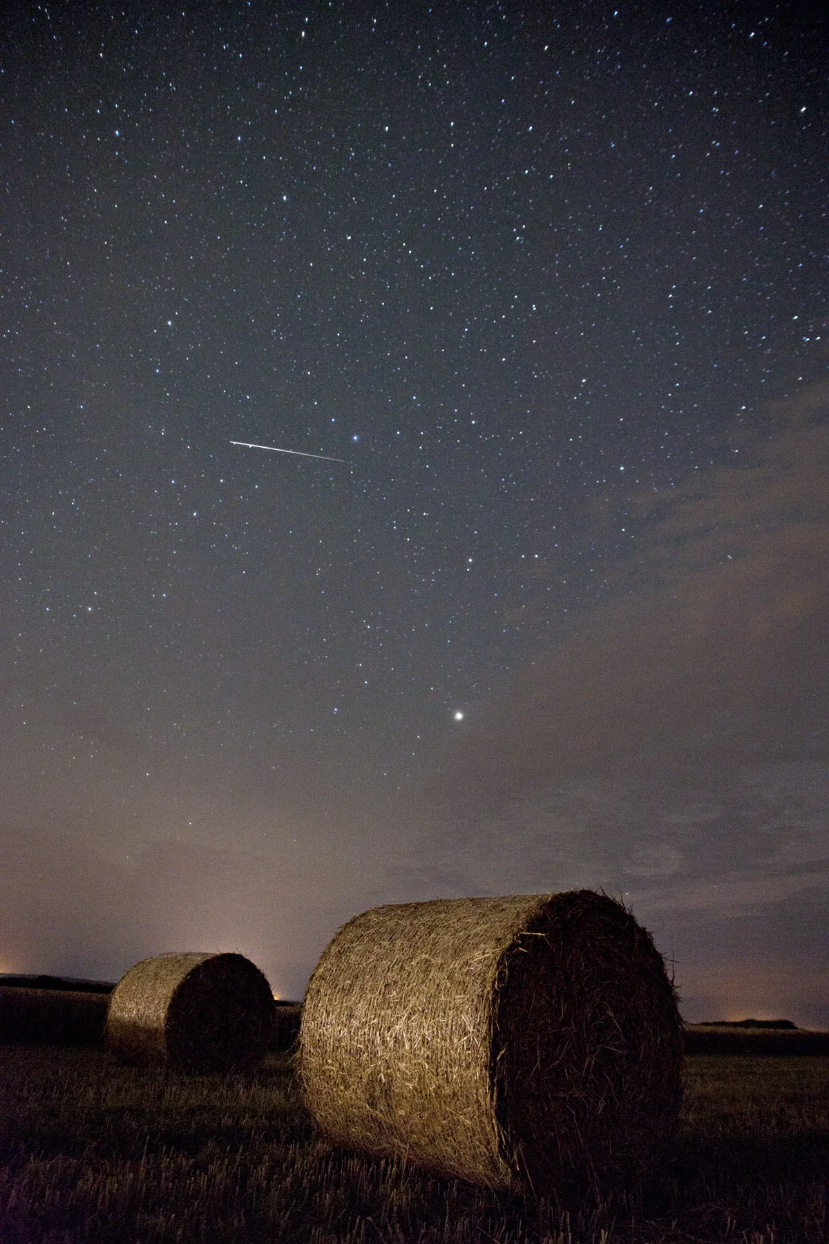 Haybales under the stars, Pembrokeshire