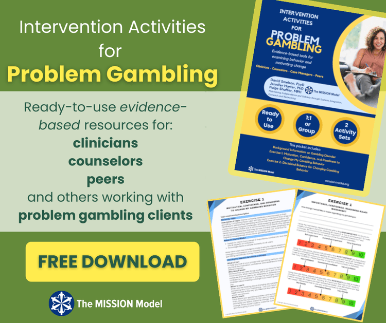 Problem gambling intervention packet