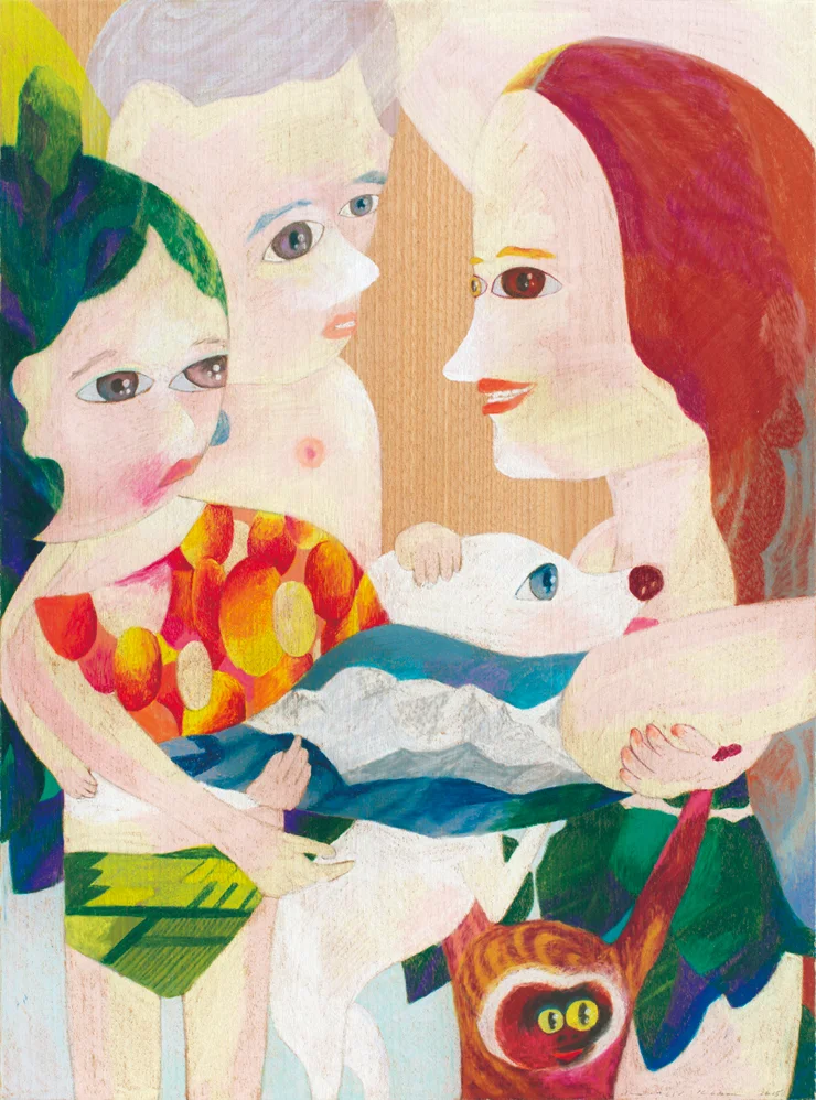 Memory Niigata, 2015 30 x 40cm Colour pencils on wood