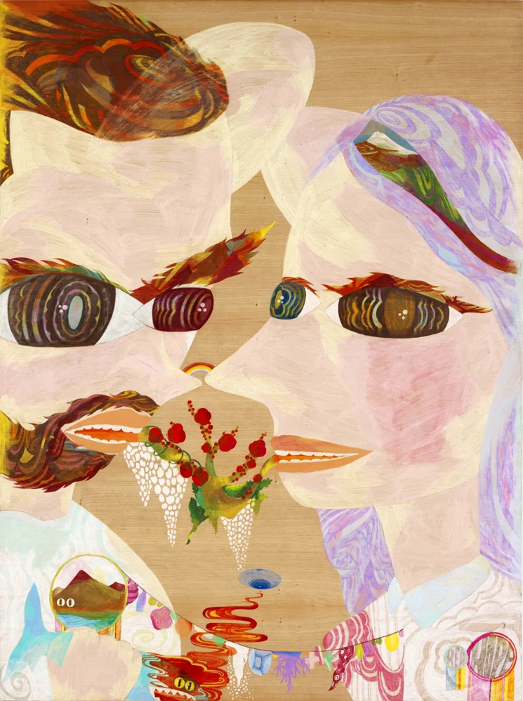 Umi no oto, 2010 1m20cm x 90cm Colour pencils on wood