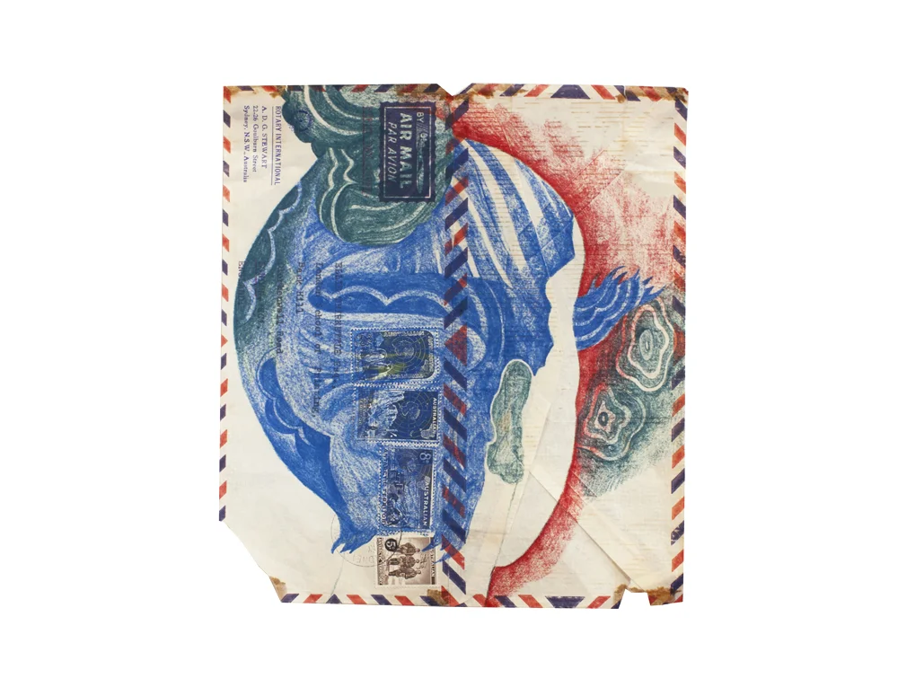 Letter series, 2011 Dimension Vary Colour pencils on envelopes
