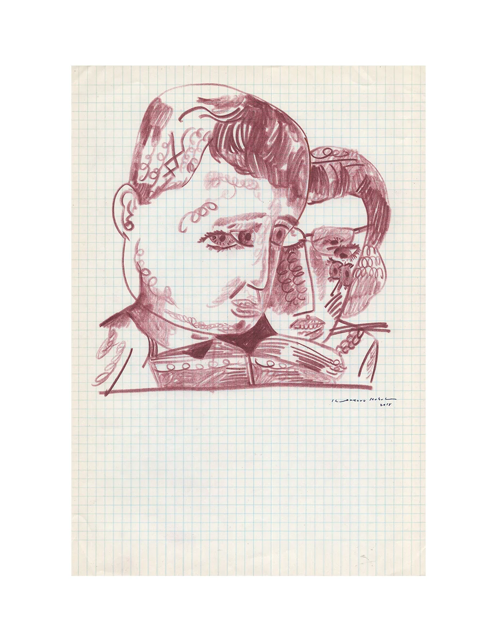 Drawing - The book, 2018 21cm x 29.5cm Colour pencils on paper