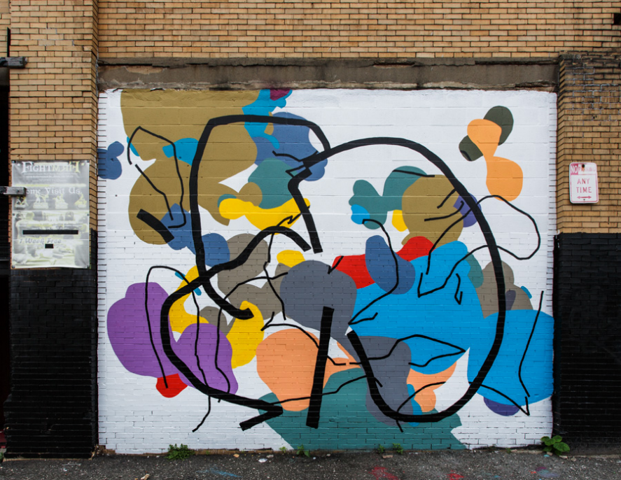 Ryan Beck "Buttonwood" Mural in Spring Arts