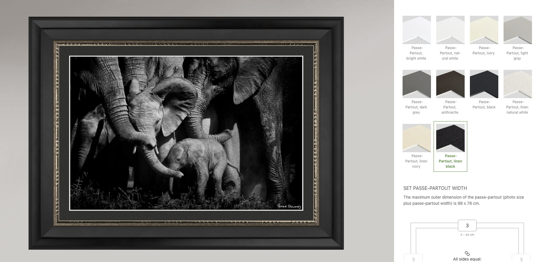 London Frame 65mm – Silver Accents with Black Lined Mat