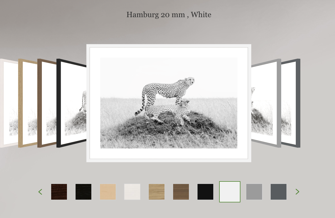 Hamburg Classic 20mm White Frame with Bright White Mat