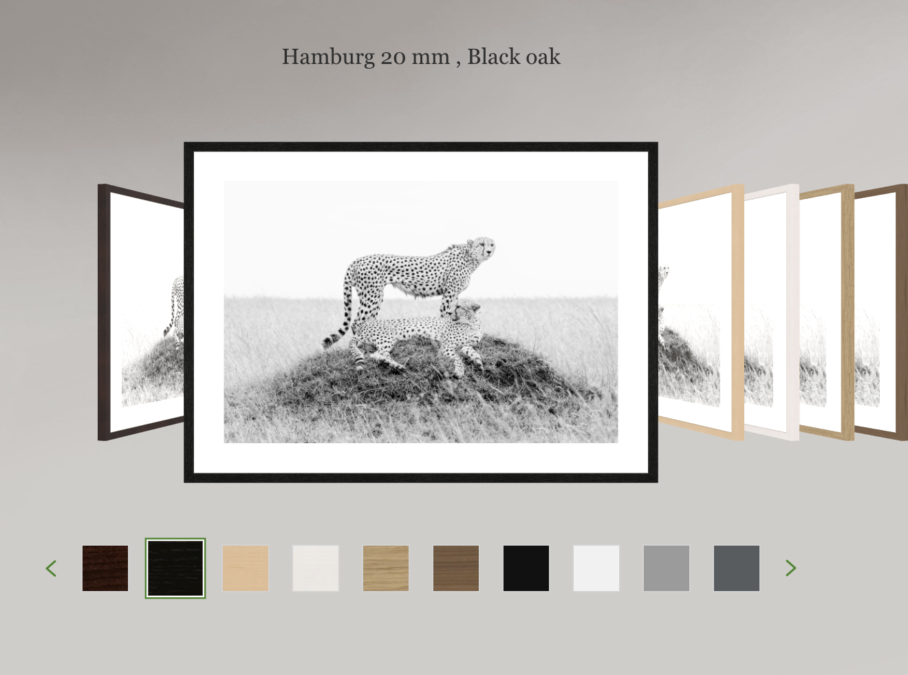 Hamburg Classic 20mm Black Oak Frame with Bright White Mat