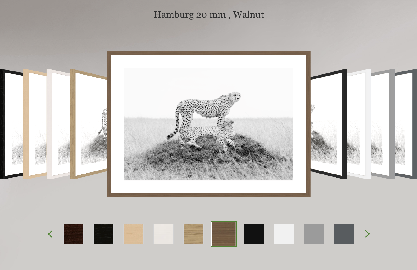 Hamburg Classic 20mm Walnut Frame with Bright White Mat