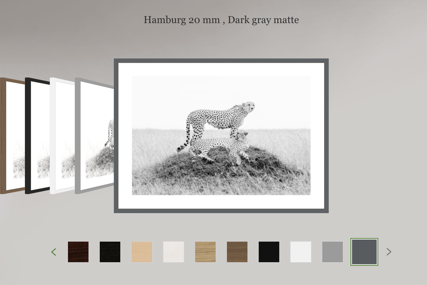 Hamburg Classic 20mm Dark Gray Frame with Bright White Mat