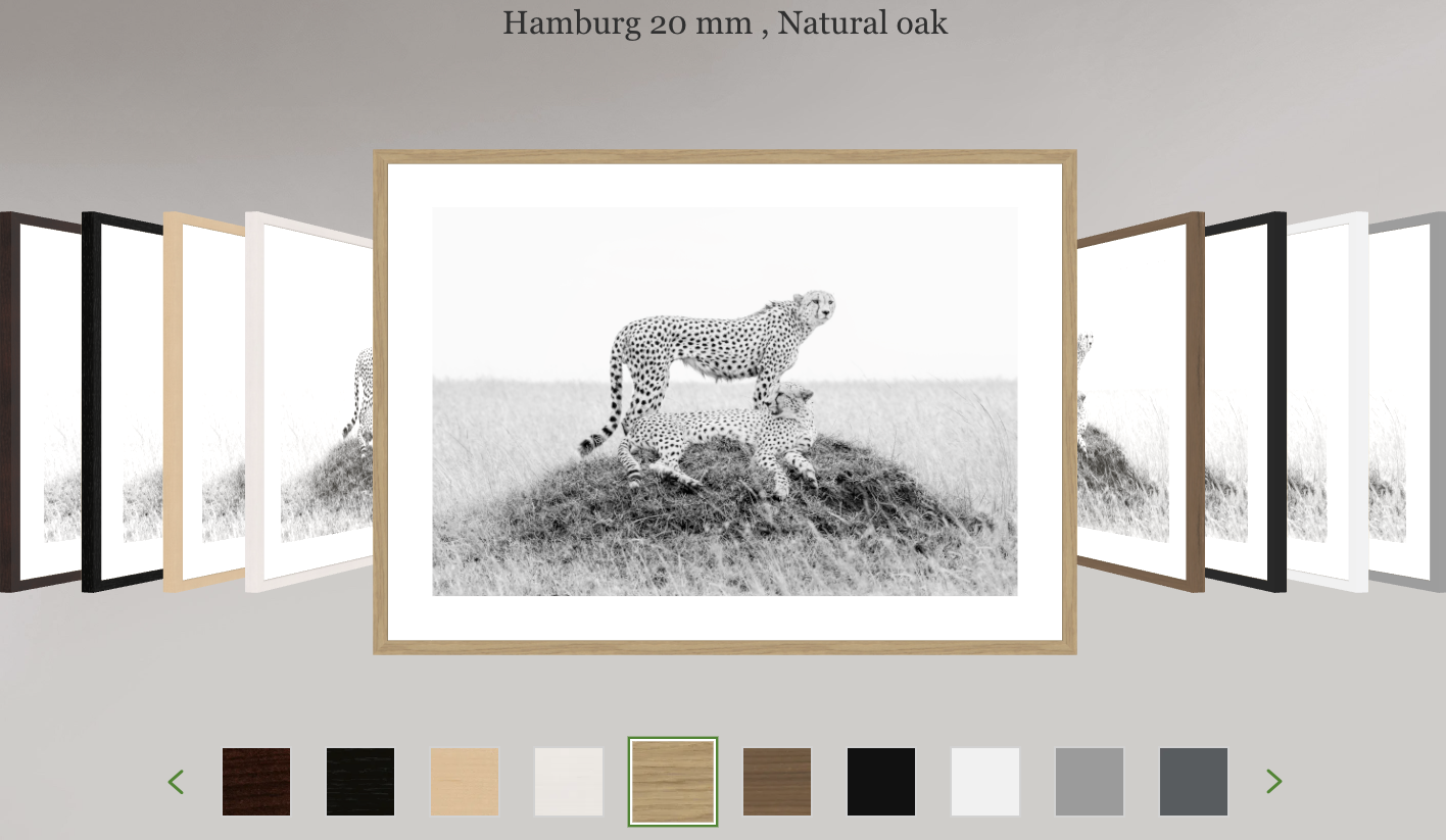 Hamburg Classic 20mm Oak Frame with Bright White Mat