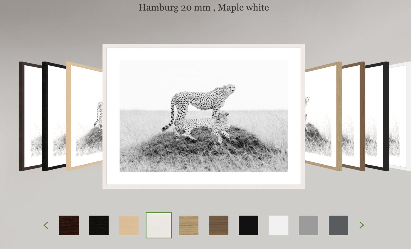 Hamburg Classic 20mm Maple White Frame with Bright White Mat
