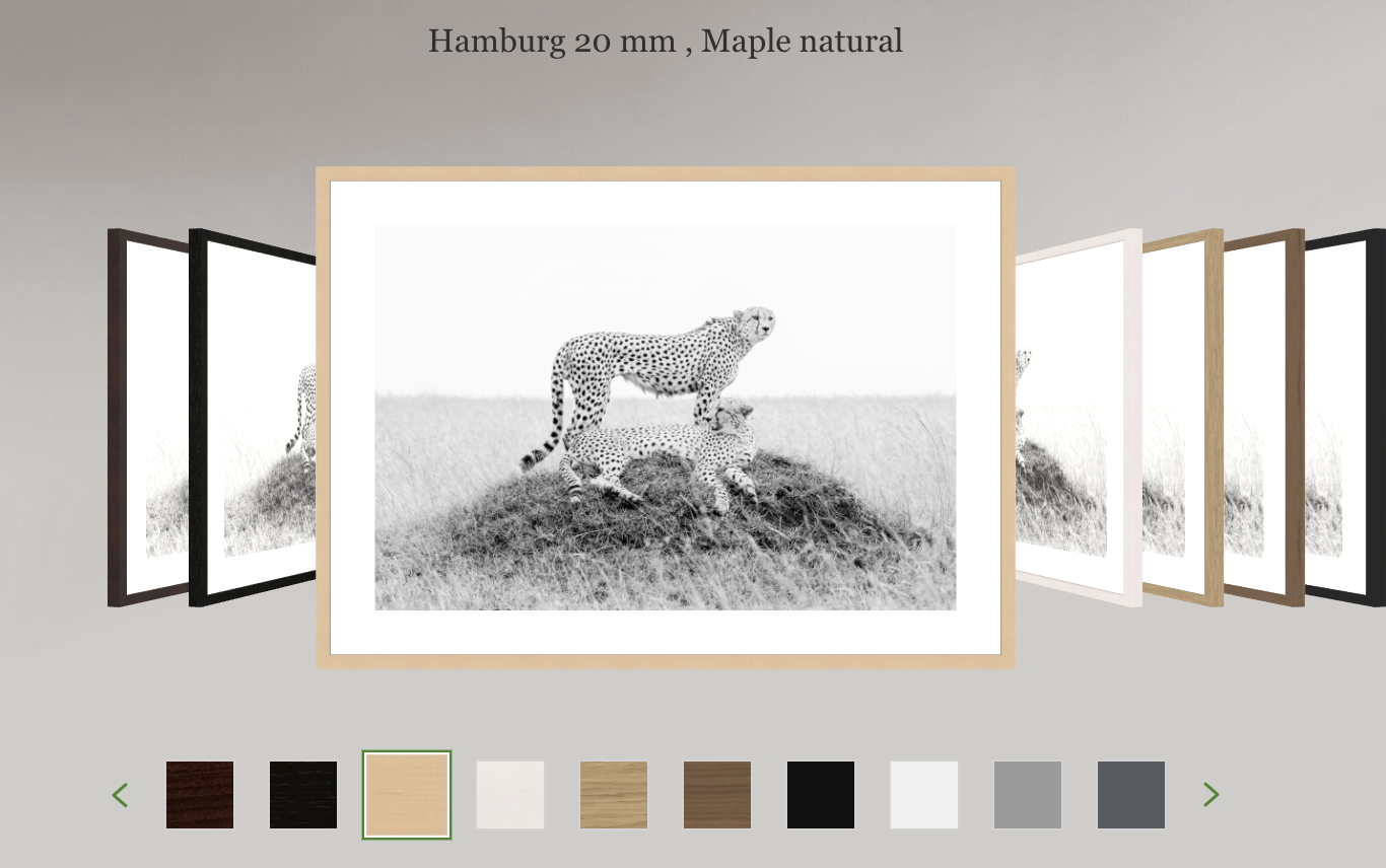 Hamburg Classic 20mm Maple Natural Frame with Bright White Mat