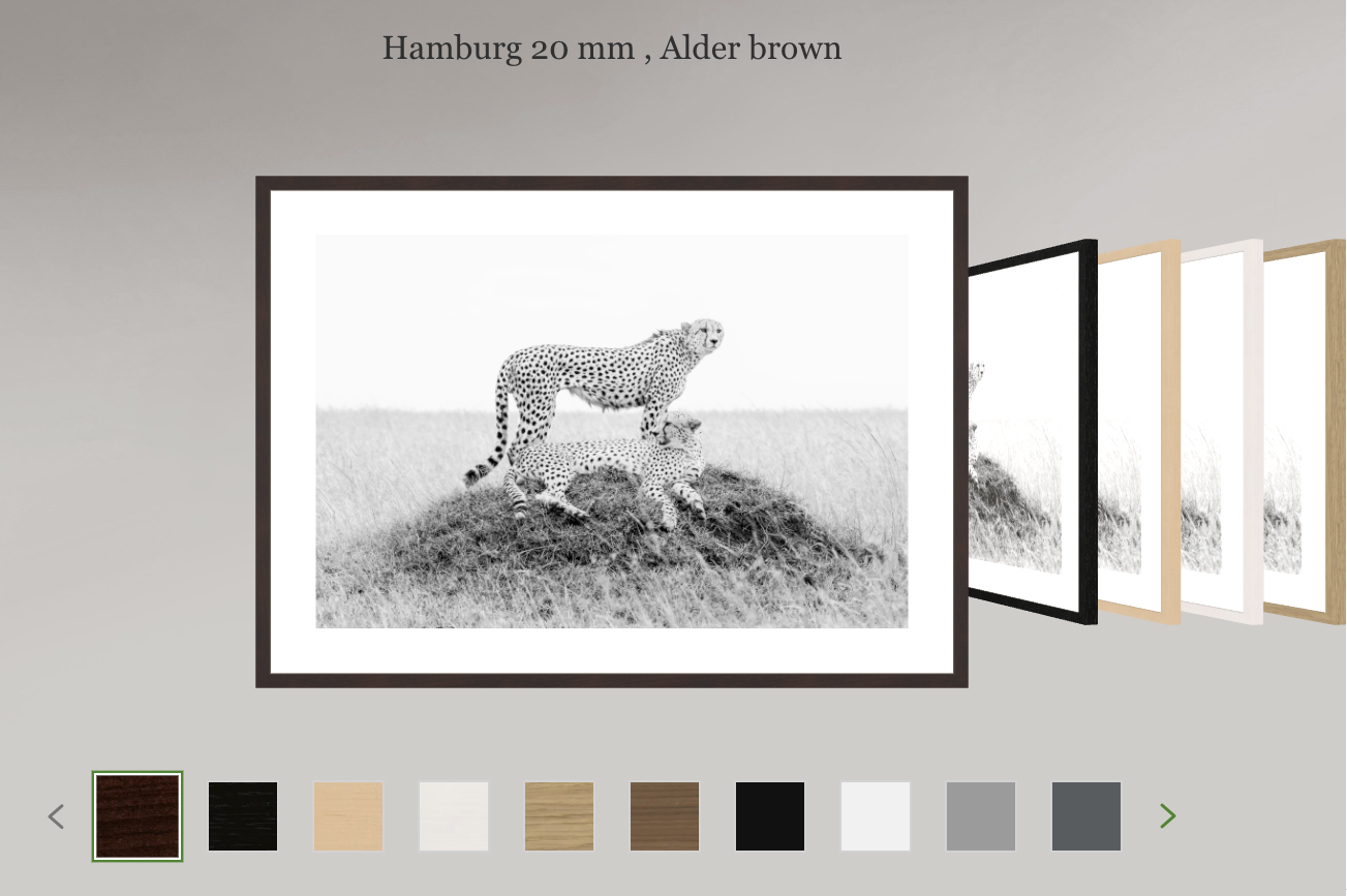 Hamburg Classic 20mm Alder Brown Frame with Bright White Mat