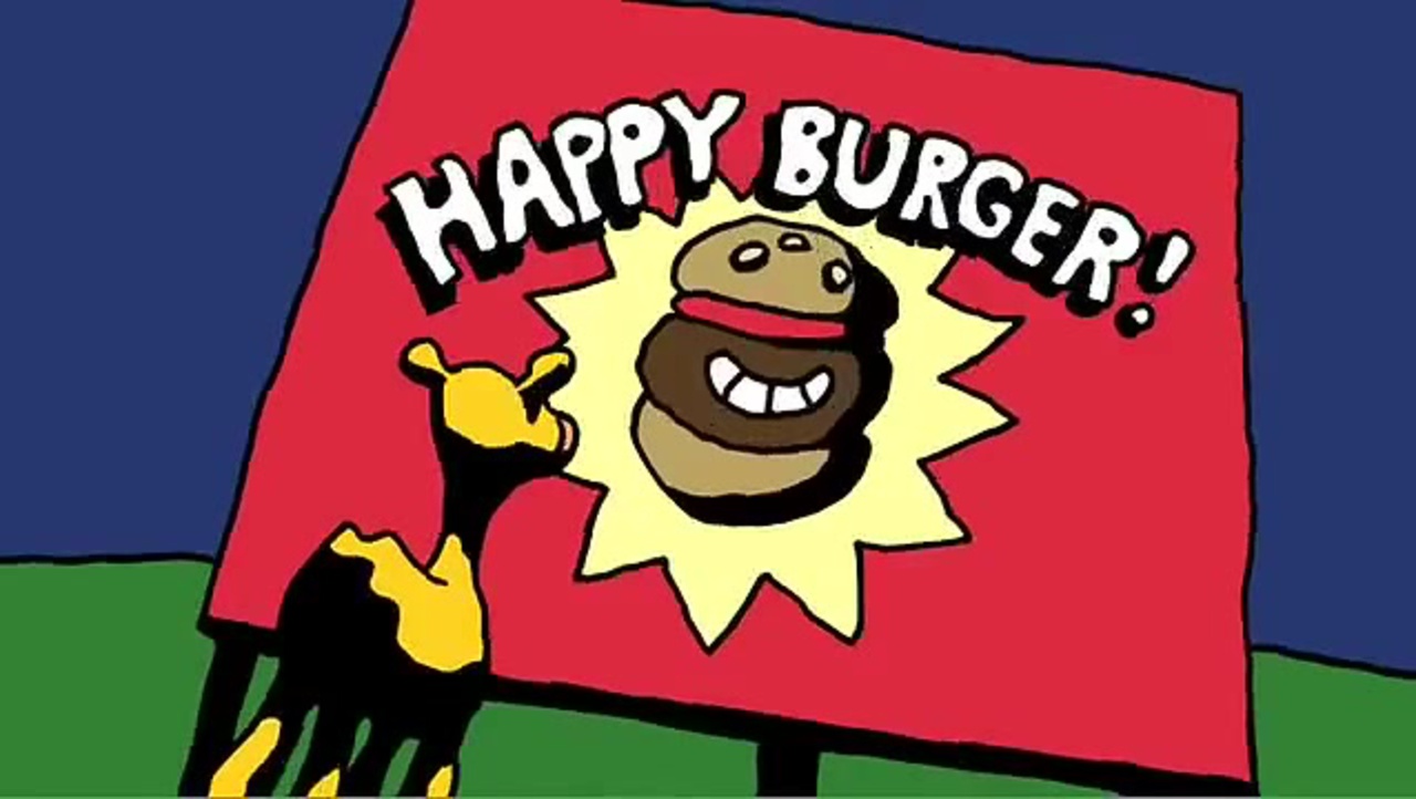 Still from "The Cow Who Wanted to Be a Hamburger"