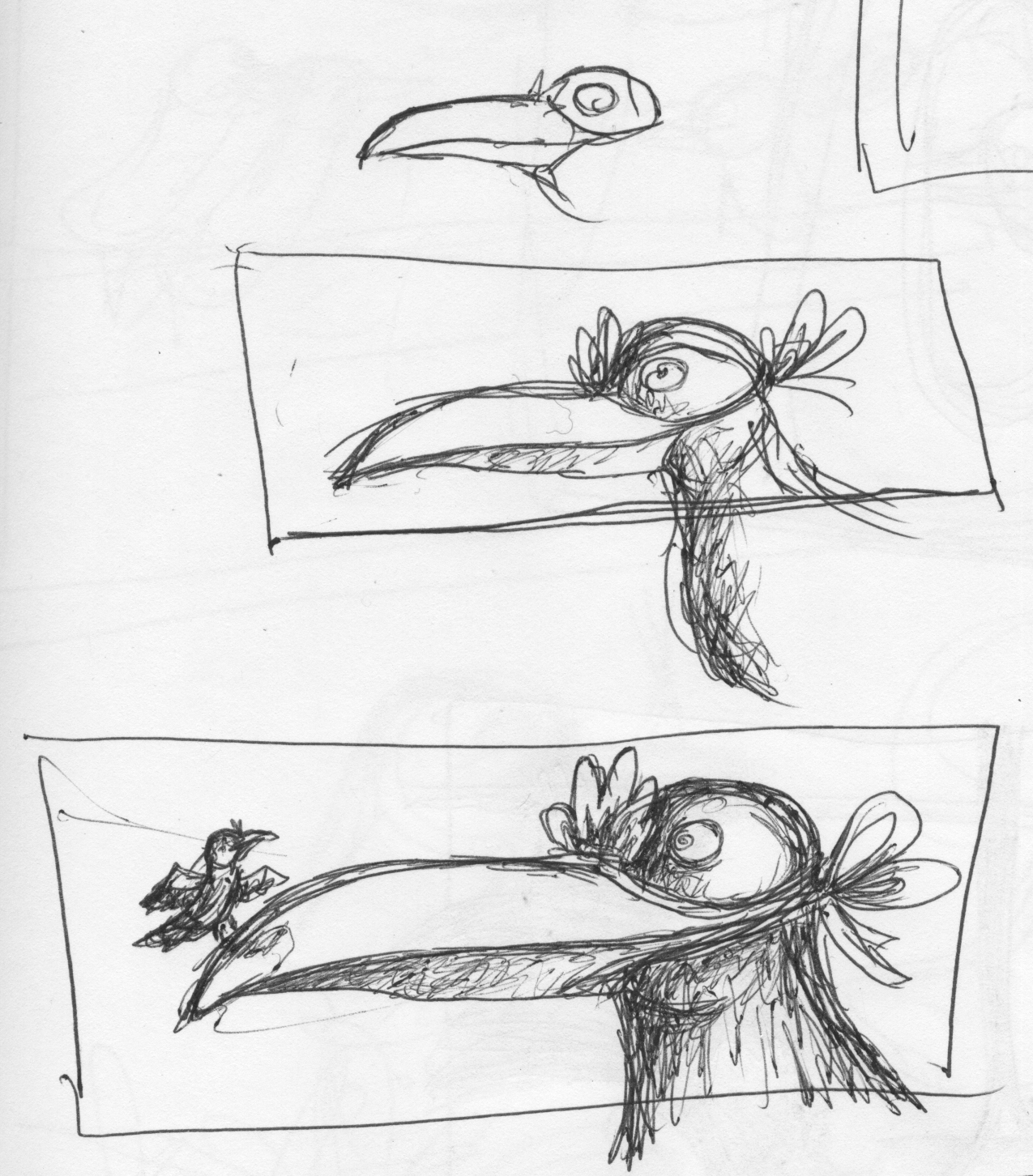 A crow's beak wearing grumpy expression is a mask covering gentle kind soul.